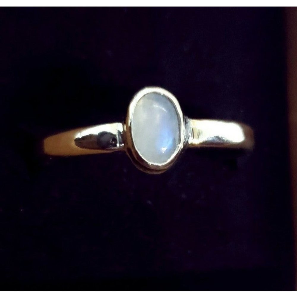 Moonstone Ring sterling silver 925 crystal handmade jewelry
